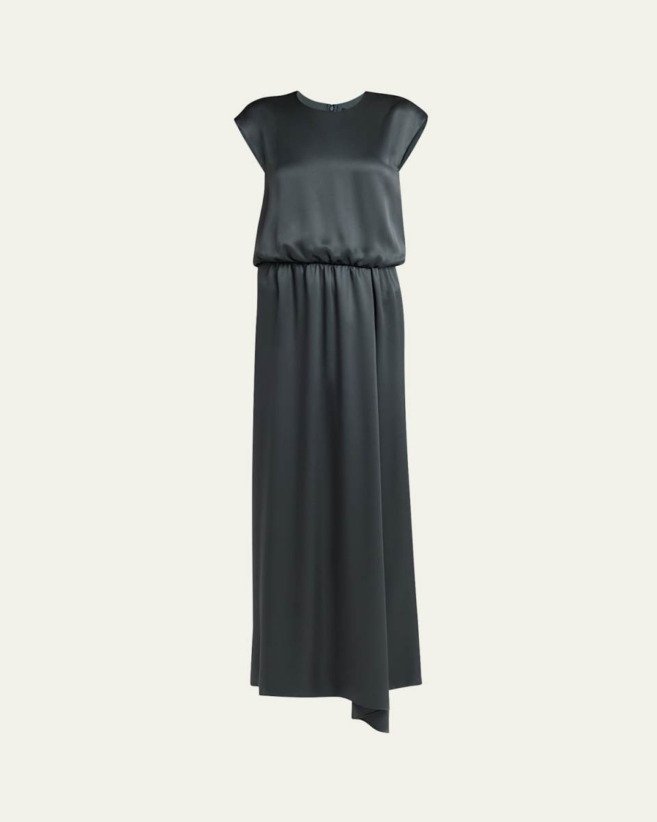 Long Double Silk Satin Gown
